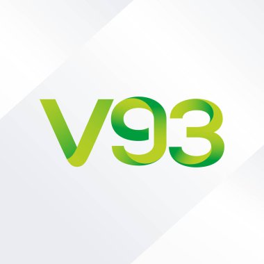 V93 ortak mektup logo, vektör çizim