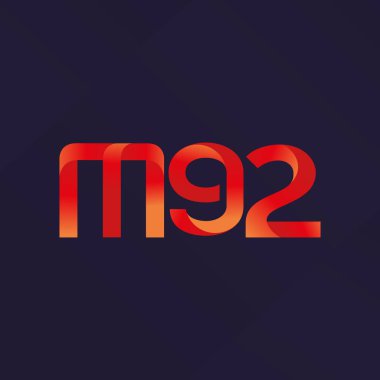 ortak mektup logo m 92 vektör çizim