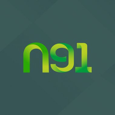 N91 ortak harf ve sayılar logo vektör çizim 