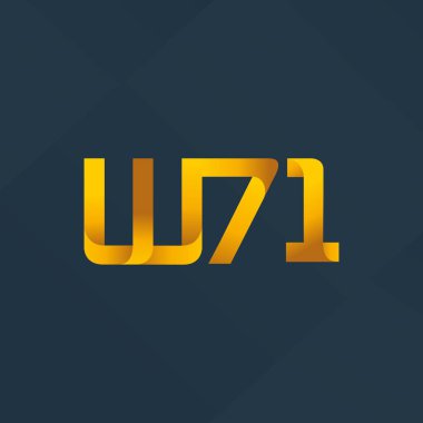 W71 ortak mektup logo, vektör çizim