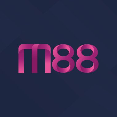 ortak mektup logo m 88 vektör çizim