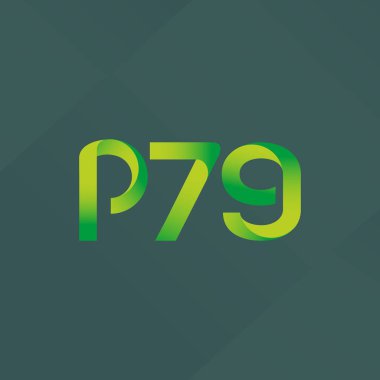 P79 ortak mektup ve sayı logo vektör çizim
