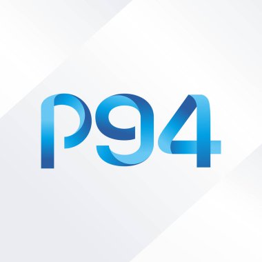 P94 ortak mektup ve sayı logo vektör çizim