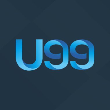 U99 mektup ve dijital numara logo simge