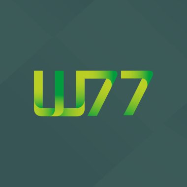 W77 ortak mektup logo, vektör çizim