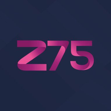 ortak mektup logo z75 vektör çizim