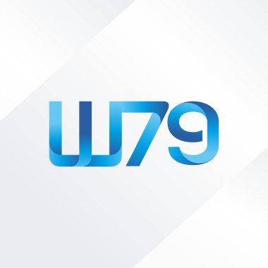 W79 ortak mektup logo, vektör çizim