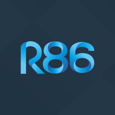 ortak mektup logo R 86 vektör çizim