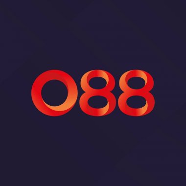 088 ortak mektup ve sayı logosu illüstrasyon vektör 