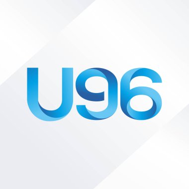 U96 mektup ve dijital numara logo simge