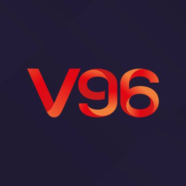 V96 ortak mektup logo, vektör çizim