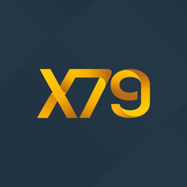 X79 mektup logo, vektör çizim ortak