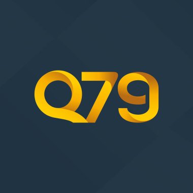 Q79 ortak harf ve sayılar logo vektör çizim