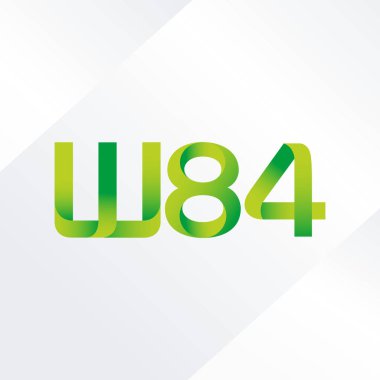 W84 ortak mektup logo, vektör çizim
