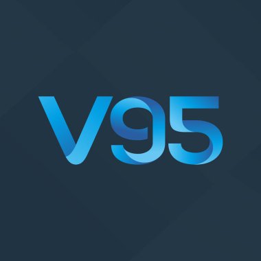 V95 ortak mektup logo, vektör çizim