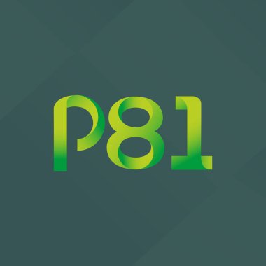 P81 ortak mektup ve sayı logo vektör çizim