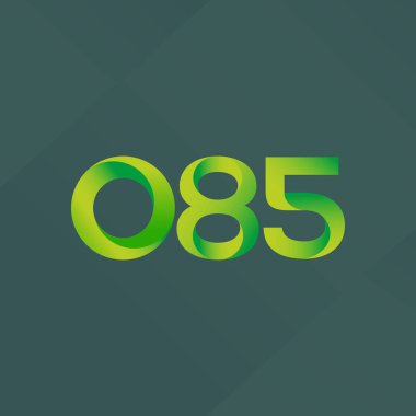 O85 ortak mektup ve sayı logo vektör çizim