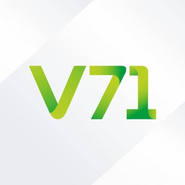 V71 mektup ve dijital numara logo simge