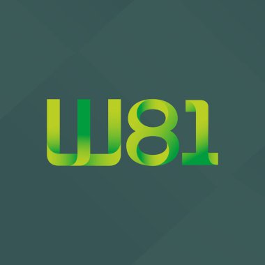 W81 ortak mektup logo, vektör çizim