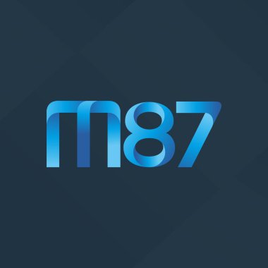 ortak mektup logo m 87 vektör çizim