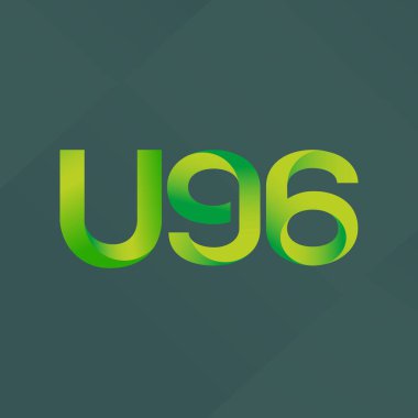 U96 mektup ve dijital numara logo simge