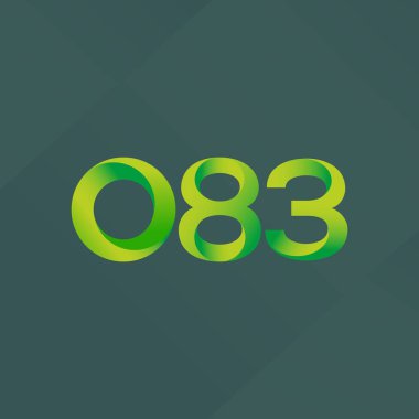 083 ortak mektup ve sayı logosu illüstrasyon vektör 