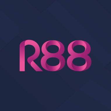 ortak mektup logo R 88 vektör çizim