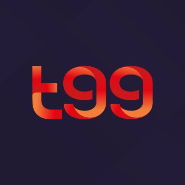 ortak mektup logo T99 vektör çizim