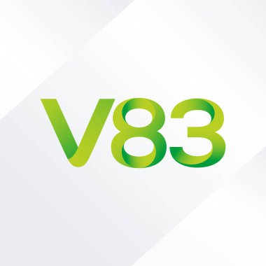 V83 mektup ve dijital numara logo simge