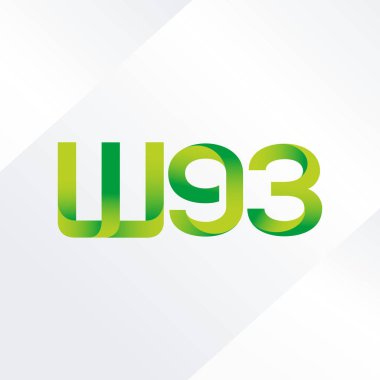 W93 ortak mektup logo, vektör çizim