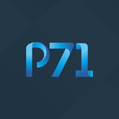 P71 ortak mektup ve sayı logo vektör çizim