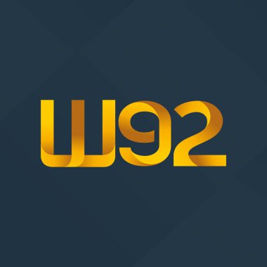 W92 ortak mektup logo, vektör çizim
