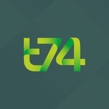 ortak mektup logo t 74 vektör çizim