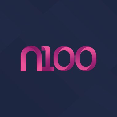 ortak mektup logo n 100 vektör çizim