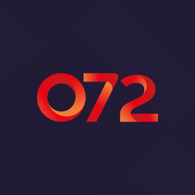 O72 ortak mektup ve sayı logo vektör çizim