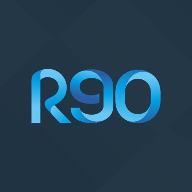 ortak mektup logo R 90 vektör çizim