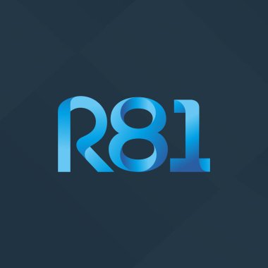 ortak mektup logo R 81 vektör çizim