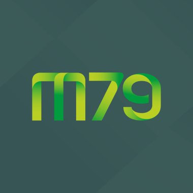 ortak mektup logo m 79 vektör çizim