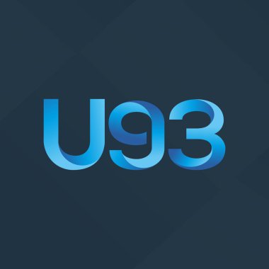 U93 mektup ve dijital numara logo simge