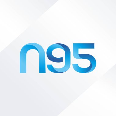 N95 ortak mektup ve sayı logo vektör çizim