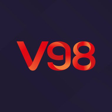 V98 ortak mektup logo, vektör çizim