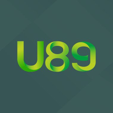 U89 mektup ve dijital numara logo simge