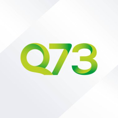 q73 ortak harf ve sayılar logo vektör çizim