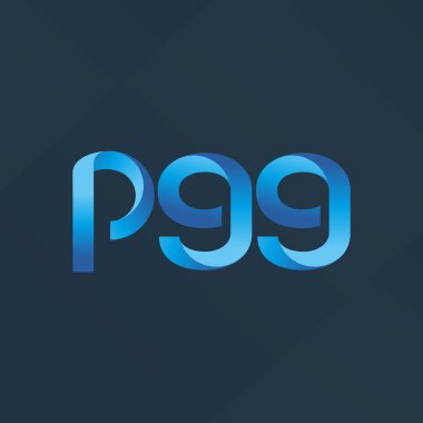 P99 ortak harf ve sayılar logo vektör çizim 