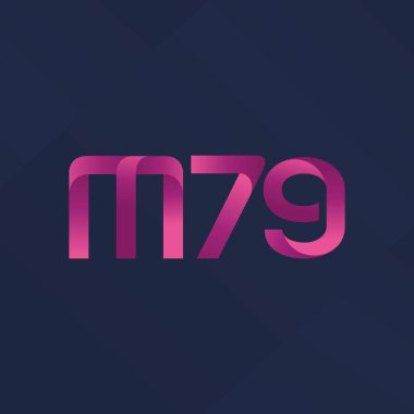 ortak mektup logo m 79 vektör çizim