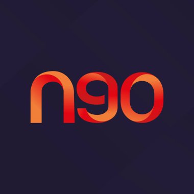 N90 ortak mektup ve sayı logo vektör çizim