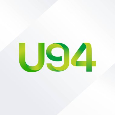 U94 mektup ve dijital numara logo simge