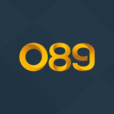 O89 ortak mektup ve sayı logo vektör çizim