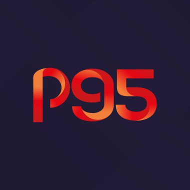 illüstrasyon vektör maskesini P95 ortak mektup ve sayı logosu 