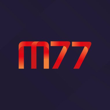 ortak mektup logo m 77 vektör çizim